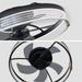 20 in. Black Indoor Ceiling Fan with Low Profile Light and Remote, Modern Dimmable Flush Mount Bedroom Ceiling Fans-9-ErisView
