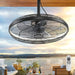 20 in. Black Outdoor Ceiling Fan with Light, Remote Control Fan, Outdoor Fan for Gazebo, Patio Fans, Outdoor Fans for Pergolas, Hanging Ceiling Fan-1-ErisView