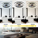20 in. Black Remote Control Ceiling Fan with Light, Low Profile Flush Mount Ceiling Fan, Quiet Reversible Fan in Winter Summer for Bedroom Living Room-4-ErisView