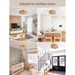 20 in. Boho Ceiling Fan with Lights, Flush Mount Caged Rattan Ceiling Fan, Remote Ceiling Fan with Light, Ceiling Fan with Low Profile Light for Bedroom-7-ErisView