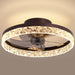 20 in. Brown Ceiling Fan with Lights, Dimmable Remote Control Ceiling Fans, Semi Flush Mount Low Profile Fan-1-ErisView
