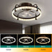 20 in. Brown Quiet LED Ceiling Fan with Light, Low Profile Flush Mount Reversible Ceiling Fan, Enclosed Bladeless Ceiling Fan for Bedroom Living Room-ErisView
