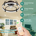 20 in. Brown Quiet LED Ceiling Fan with Light, Low Profile Flush Mount Reversible Ceiling Fan, Enclosed Bladeless Ceiling Fan for Bedroom Living Room-ErisView