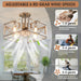 20 in. Brushed Nickel Ceiling Fandelier with Light and Remote, Modern Chandelier Fan, Flush Mount Kitchen Ceiling Fans, Living Room Fan with Light-7-ErisView