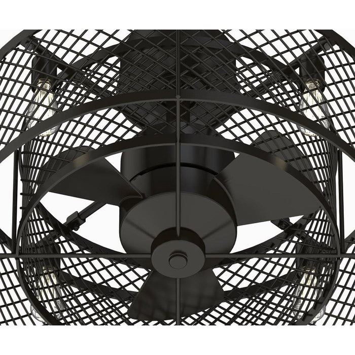 20 in. Caged Ceiling Fan with LED Light Kit, Bronze Ceiling Fan-4-ErisView