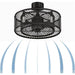20 in. Caged Ceiling Fan with LED Light Kit, Bronze Ceiling Fan-6-ErisView