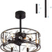 20 in. Caged Ceiling Fan with Light Remote Control, Quiet Crystal Ceiling Fan for Bedroom Living Room-1-ErisView