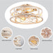 20 in. Caged Ceiling Fan with Light and Remote, Ceiling Fan without Blades, Reversible Low Ceiling Fan and Light for Bedroom Dining Room-5-ErisView