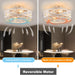20 in. Caged Ceiling Fan with Light and Remote, Ceiling Fan without Blades, Reversible Low Ceiling Fan and Light for Bedroom Dining Room-9-ErisView