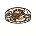 20 in. Caged Enclosed Ceiling Fan with Lights Remote Control, Low Profile Flush Mount Ceiling Fans with Reversible Blades for Living Room Bedroom Kitchen-ErisView