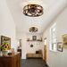 20 in. Caged Low Profile Ceiling Fan with Lights, Flush Mount Ceiling Fan without Blades-3-ErisView