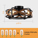 20 in. Caged Low Profile Ceiling Fan with Lights, Flush Mount Ceiling Fan without Blades-7-ErisView