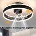 20 in. Ceiling Fan Light Fixture with Remote APP Control, 360¡ã Rotatable Ceiling Fan with Light, Black Reversible Ceiling Fan for Bedroom Living Room-2-ErisView