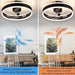 20 in. Ceiling Fan Light Fixture with Remote APP Control, 360¡ã Rotatable Ceiling Fan with Light, Black Reversible Ceiling Fan for Bedroom Living Room-4-ErisView