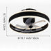 20 in. Ceiling Fan Light Fixture with Remote APP Control, 360¡ã Rotatable Ceiling Fan with Light, Black Reversible Ceiling Fan for Bedroom Living Room-5-ErisView
