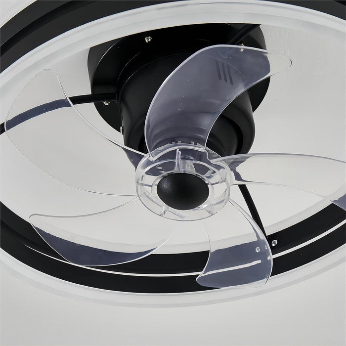 20 in. Ceiling Fan Light Fixture with Remote APP Control, 360¡ã Rotatable Ceiling Fan with Light, Black Reversible Ceiling Fan for Bedroom Living Room-6-ErisView