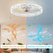 20 in. Ceiling Fan with Light, Low Profile Fan, Ceiling Fan with APP Remote Control, Reversible Quiet Ceiling Fans for Bedroom Living Room -4-ErisView