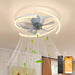 20 in. Ceiling Fans with Lights APP Remote Control, Modern Low Profile Flush Mount Ceiling Fan Light Fixture for Bedroom Kitchen Living Room-1-ErisView
