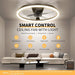 20 in. Ceiling Fans with Lights and Remote, Dimmable Low Profile Ceiling Fan, Bedroom Ceiling Fans, Living Room Ceiling Fans-2-ErisView