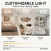 20 in. Chandelier Fan Light, Ceiling Fan on Low Ceiling with Light and Remote, Dimmable Flush Mount LED Ceiling Fan Light, White Modern Ceiling Fan-2-ErisView