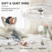 20 in. Chandelier Fan Light, Ceiling Fan on Low Ceiling with Light and Remote, Dimmable Flush Mount LED Ceiling Fan Light, White Modern Ceiling Fan-5-ErisView