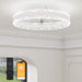 20 in. Chandelier Fan Light, Ceiling Fan on Low Ceiling with Light and Remote, Dimmable Flush Mount LED Ceiling Fan Light, White Modern Ceiling Fan-1-ErisView