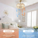 20 in. Crystal Caged Ceiling Fan with Light Remote Control, Flush Mount Fan for Bedroom Dining Room Living Room, Nursery Ceiling Fan-4-ErisView