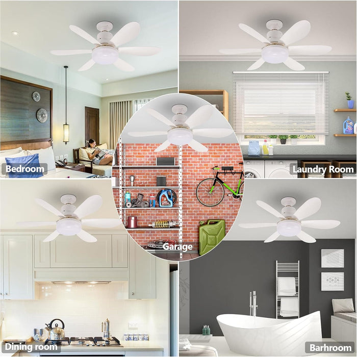 20 in. Dimmable Ceiling Fan Light, White Socket Fan Lights with Remote, Screw Socket Fan for Bedroom Kitchen Living Room-6-ErisView