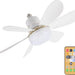 20 in. Dimmable Ceiling Fan Light, White Socket Fan Lights with Remote, Screw Socket Fan for Bedroom Kitchen Living Room-1-ErisView