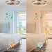 20 in. Dimmable Flush Mount Ceiling Fan, Stylish Low Profile Ceiling Fan with Lights and Remote, Copper Gold Decorative Ceiling Fans-5-ErisView