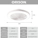 20 in. Enclose Low Profile Ceiling Fan with Remote, Smart Fans without Blades for Kids Living Room Bedroom-7-ErisView