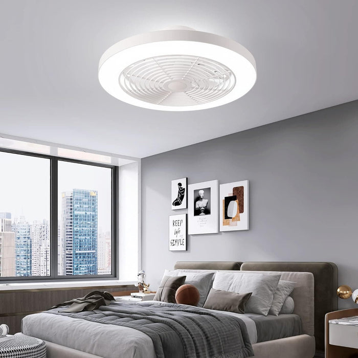 20 in. Enclose Low Profile Ceiling Fan with Remote, Smart Fans without Blades for Kids Living Room Bedroom-9-ErisView