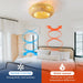 20 in. Enclosed Ceiling Fan for Bedroom Living Room Kitchen, Boho Caged Ceiling Fan with Light, Flush Mount Rattan Ceiling Fans with Lights and Remote-3-ErisView