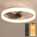 20 in. Enclosed Semi Flush Mount Low Profile Ceiling Fan with Remote, LED Dimmable Reversible DC Ceiling Fan, Mini Ceiling Fan-10-ErisView