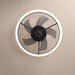 20 in. Enclosed Semi Flush Mount Low Profile Ceiling Fan with Remote, LED Dimmable Reversible DC Ceiling Fan, Mini Ceiling Fan-9-ErisView