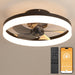 20 in. Enclosed Semi Flush Mount Low Profile Ceiling Fan with Remote, LED Dimmable Reversible DC Ceiling Fan, Mini Ceiling Fan-1-ErisView