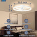 20 in. Fandelier Ceiling Fan, Ceiling Fan on Low Ceiling with Light and Remote, Dimmable Flush Mount LED Fan Light, Black Ceiling Fan without Blades-12-ErisView