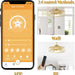 20 in. Fandelier Ceiling Fan with Lights and Remote APP Control, Flush Mount Gold Caged Crystal Ceiling Fan, Quiet Bedroom Living Room Fan -2-ErisView