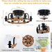 20 in. Farmhouse Dimmable Low Profile Ceiling Fan Lights and Remote, Rustic Flush Mount Ceiling Fan with Light for Bedroom Kitchen Dining Room-2-ErisView