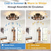 20 in. Farmhouse Dimmable Low Profile Ceiling Fan Lights and Remote, Rustic Flush Mount Ceiling Fan with Light for Bedroom Kitchen Dining Room-5-ErisView