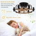 20 in. Farmhouse Dimmable Low Profile Ceiling Fan Lights and Remote, Rustic Flush Mount Ceiling Fan with Light for Bedroom Kitchen Dining Room-7-ErisView