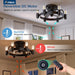 20 in. Farmhouse Industrial Flush Mount Ceiling Fan for Bedroom Kitchen, Small Black Ceiling Fan with Low Profile Light and Remote-6-ErisView
