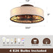 20 in. Farmhouse White Ceiling Fan for Bedroom, Caged Ceiling Fandalier with Lights, Flush Mount Low Profile Ceiling Fan with Remote-3-ErisView
