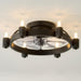 20 in. Flush Mount Black Bedroom Remote Control Ceiling Fan and Light, Farmhouse Low Profile Ceiling Fan and Light for Bedroom Kitchen Home Office-1-ErisView