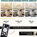 20 in. Flush Mount Caged Ceiling Fan Chandelier, Modern Gold Crystal Ceiling Fan with Light and Remote, Enclosed Reversible Ceiling Fan Summer Winter-6-ErisView