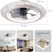 20 in. Flush Mount Ceiling Fan with LED Light Remote for Bedroom, White Modern Low Profile Ceiling Fan and Light -3-ErisView