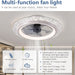 20 in. Flush Mount Ceiling Fan with LED Light Remote for Bedroom, White Modern Low Profile Ceiling Fan and Light -4-ErisView
