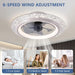 20 in. Flush Mount Ceiling Fan with LED Light Remote for Bedroom, White Modern Low Profile Ceiling Fan and Light -6-ErisView