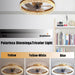20 in. Flush Mount Ceiling Fan with Light and Remote Control, Gold Reversible Hidden Blade Ceiling Fan with Low Profile Light, LED Ceiling Fan-4-ErisView