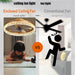 20 in. Flush Mount Ceiling Fan with Light and Remote Control, Gold Reversible Hidden Blade Ceiling Fan with Low Profile Light, LED Ceiling Fan-5-ErisView